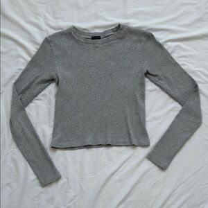 Brandy Melville Heather Gray Long Sleeve Top